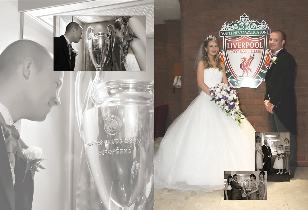The Wedding of Natalie & Jamie at St Paul's C of E, Skelmersdale and following reception Liverpool Football Club, Anfield, Liverpool
